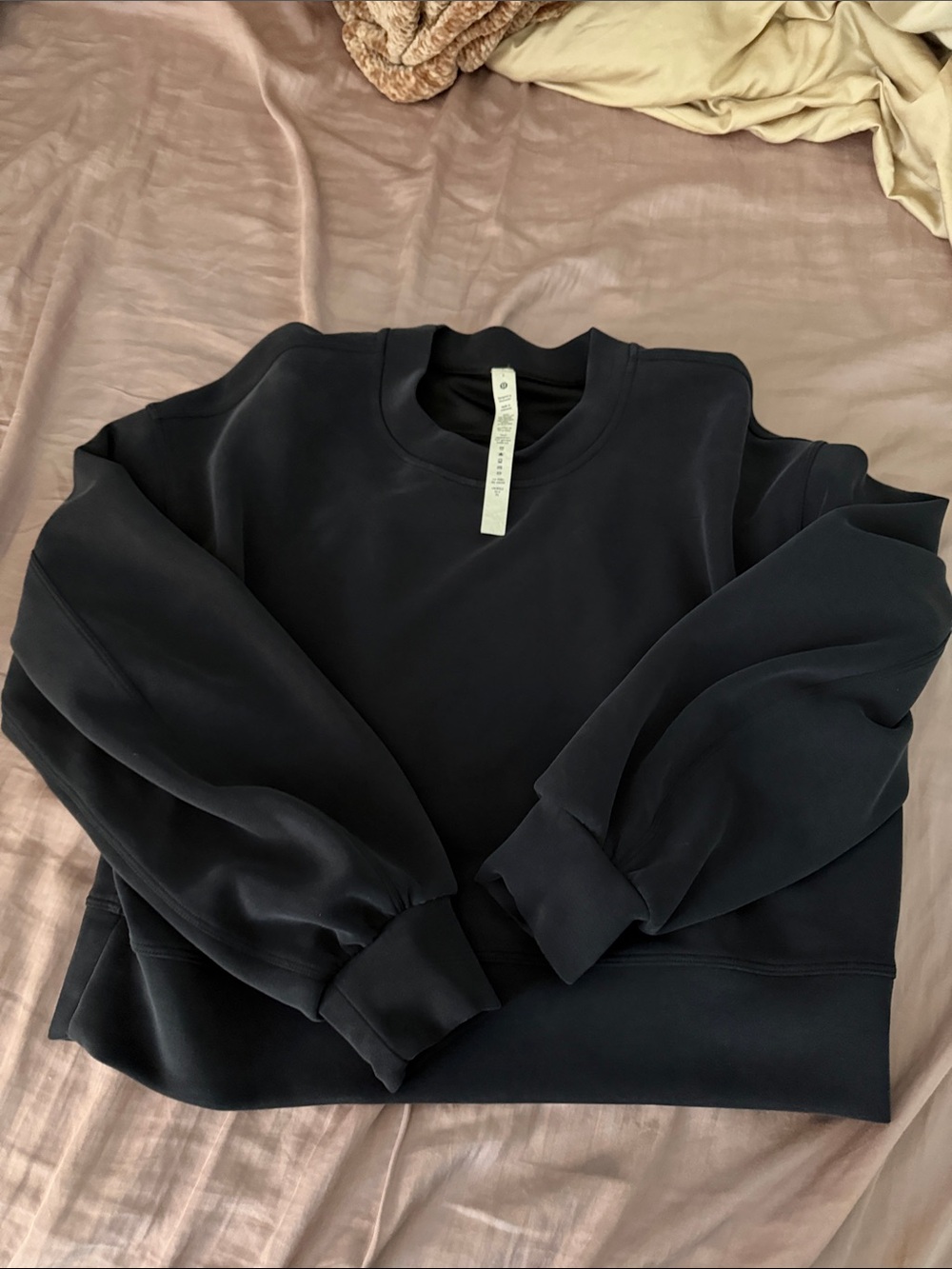 lululemon Softstreme Black Crewneck Sweatshirt